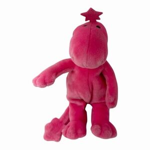 Vintage GUND Zwibble Dibble Star Dinosaur Soft Plush Stuffed 9" 1980s Pink toy
